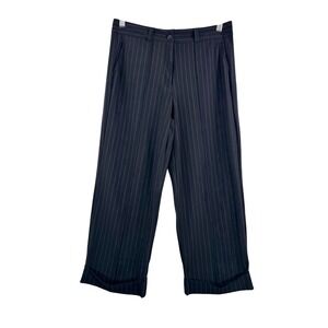 Porto Pinstripe Wide Leg Cropped‎ Pants Breathable athleisure work sz S(1)
